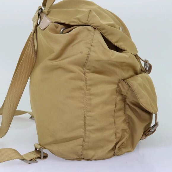 PRADA Backpack Nylon Beige Auth 73873 - Picture 3 of 16